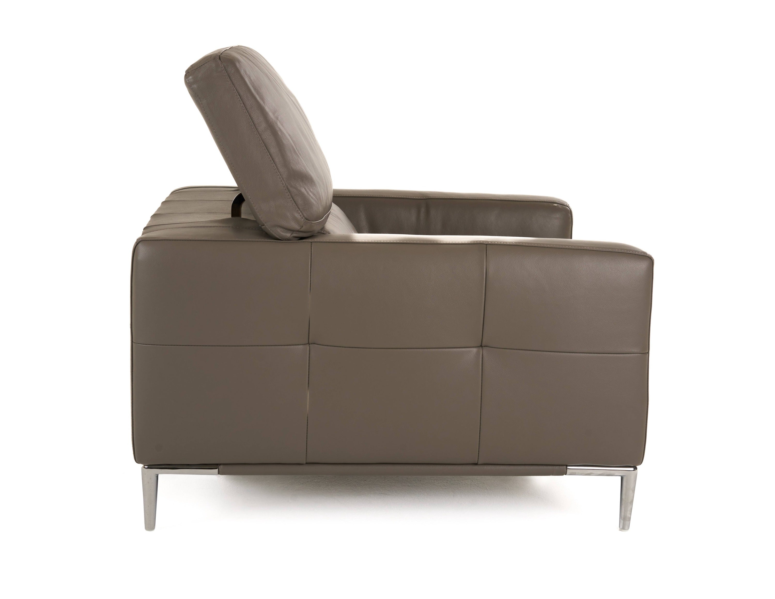 Divani Casa Natalia - Modern Dark Grey Leather Chair