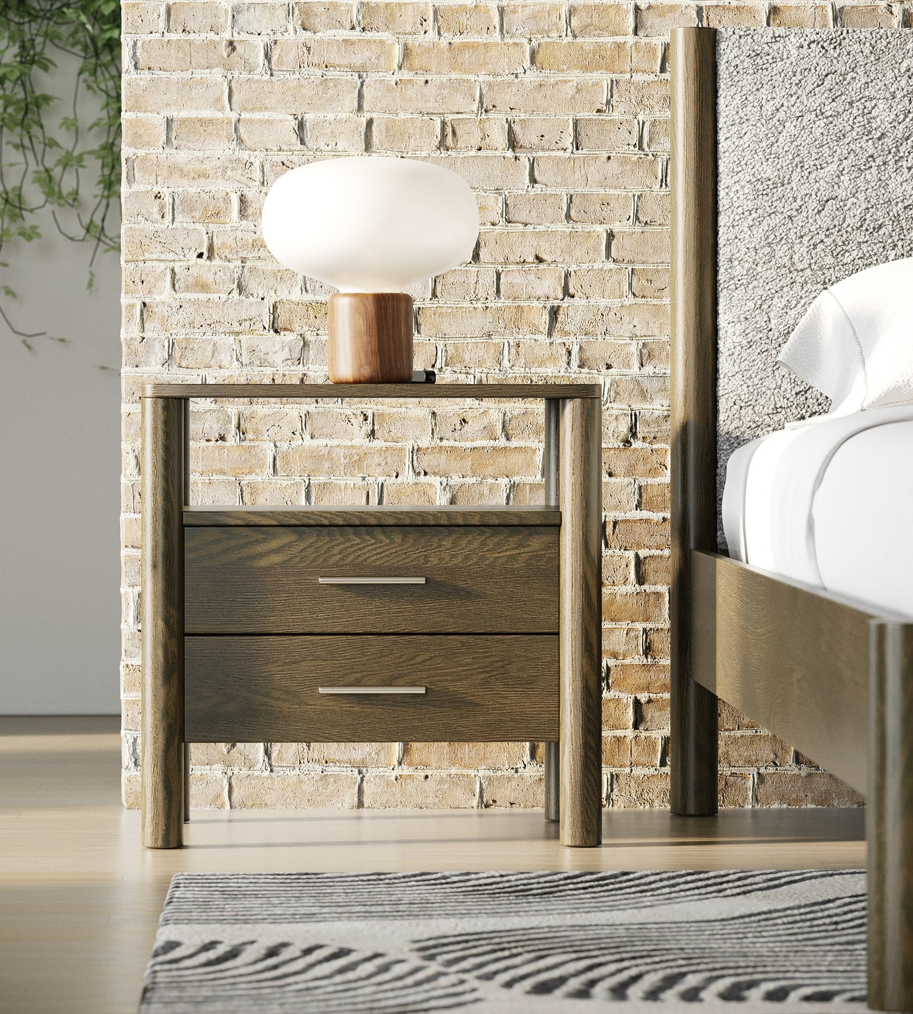 Modrest Carolina - Modern Wenge Nightstand