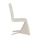 Nisse - Contemporary White Leatherette Dining Chair (Set of 2)