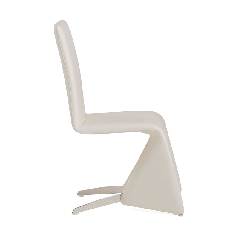 Nisse - Contemporary White Leatherette Dining Chair (Set of 2)