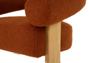 Modrest Nocona - Modern Rust Fabric + Wood Accent Chair