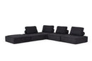 Divani Casa Nolden - Modern Black Fabric Modular Sectional Sofa
