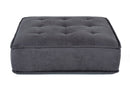 Divani Casa Nolden - Waterproof Dark Grey Fabric Ottoman