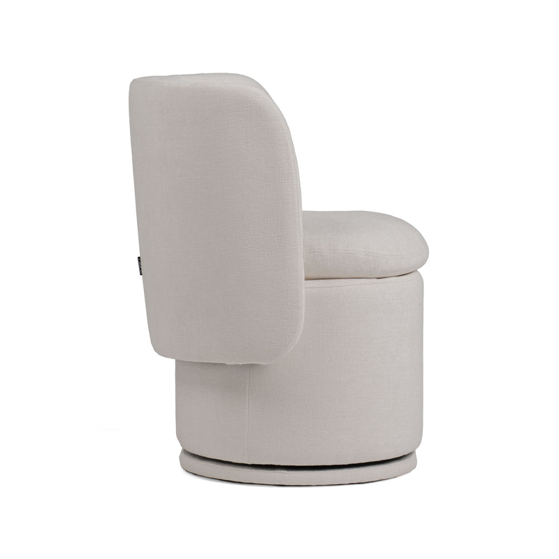 Divani Casa Norris - Modern Ivory Fabric Swivel Dining Chair