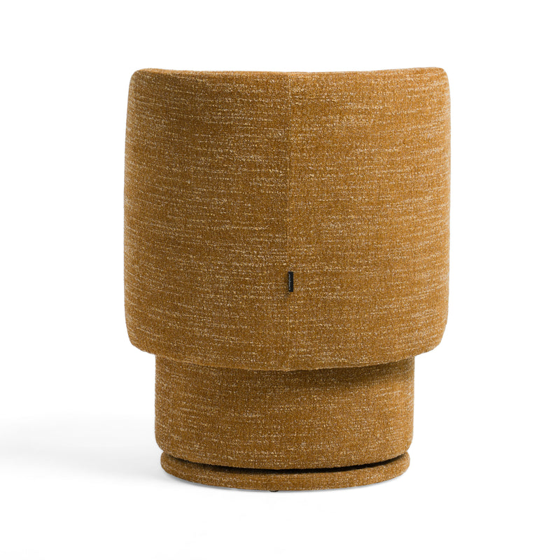 Divani Casa Norris - Modern Mustard Fabric Swivel Dining Chair