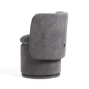 Divani Casa Norris - Modern Dark Grey Fabric Swivel Dining Chair