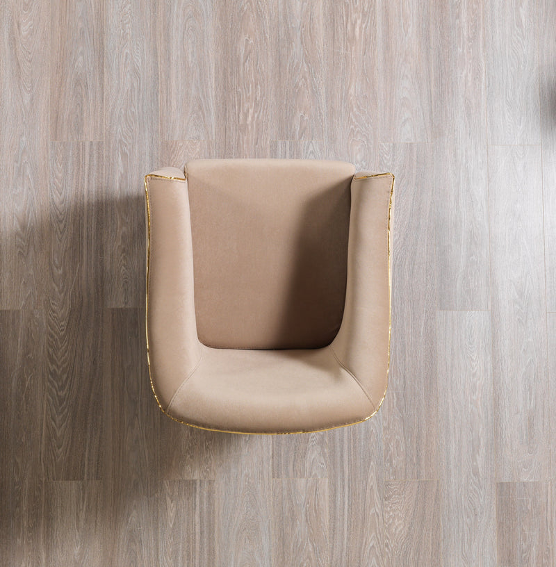 Belinda Coffee Velvet Chair