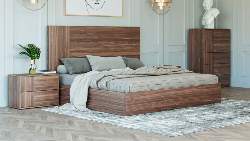 Nova Domus Asus - Queen Italian Modern Walnut Bed