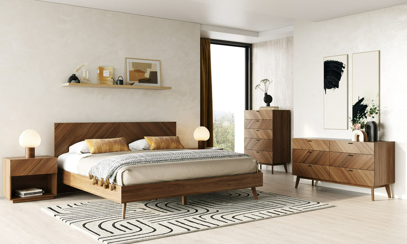 Nova Domus Kamela -Modern Walnut Bed