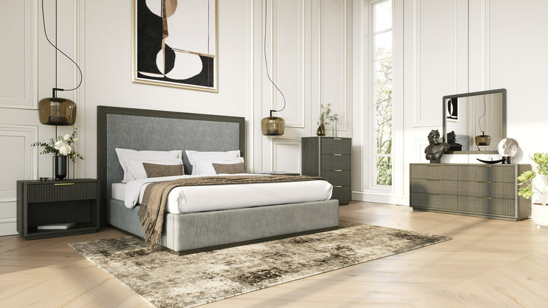 Nova Domus Santa Monica - Modern Grey Wash Mirror