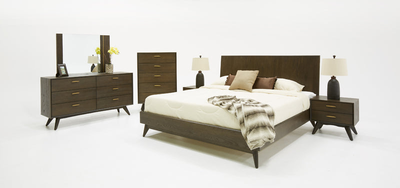 Modrest Novak Modern Dark Oak Nightstand