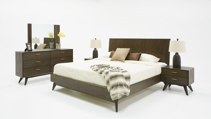 Modrest Novak Modern Dark Oak Nightstand