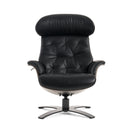 Modrest - Nowak Modern Black Lounge Chair & Ottoman Set