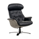 Modrest - Nowak Modern Black Lounge Chair & Ottoman Set
