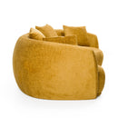 Divani Casa Oakland - Modern Mustard Fabric 4 Seat Sofa