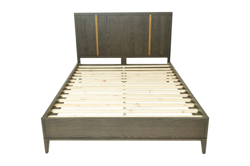 Modrest Oakley - Mid-Century Eastern King Size Dark Brown Bed