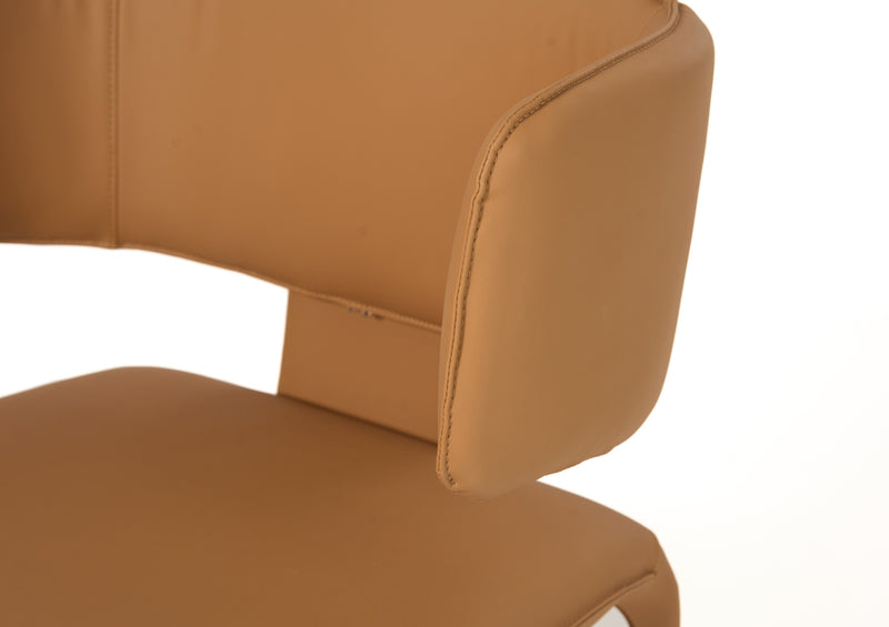 Modrest Odessa - Modern Camel Vegan Leather Dining Chair