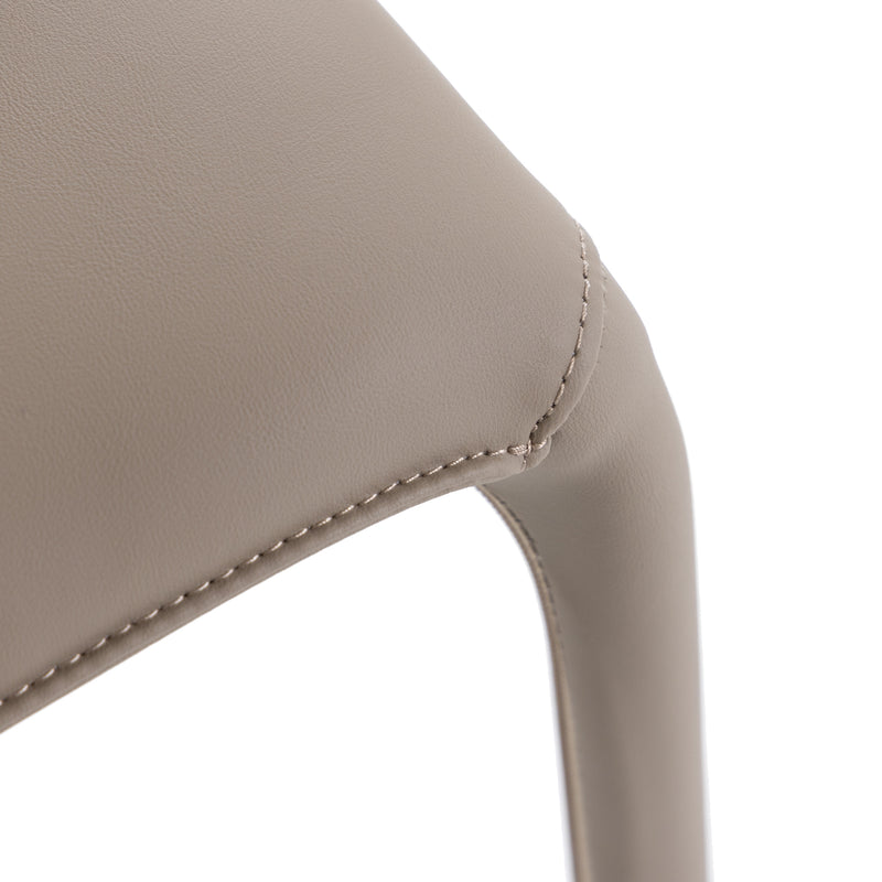 Modrest Odessa - Modern Grey Vegan Leather Dining Chair