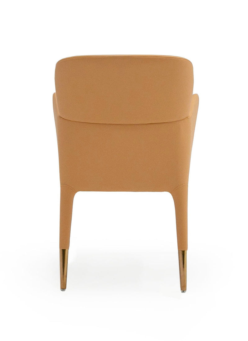 Modrest Ogden - Modern Peach & Rosegold Dining Armchair