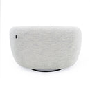 Modrest Omaha - Modern Swivel Off White Fabric Chair