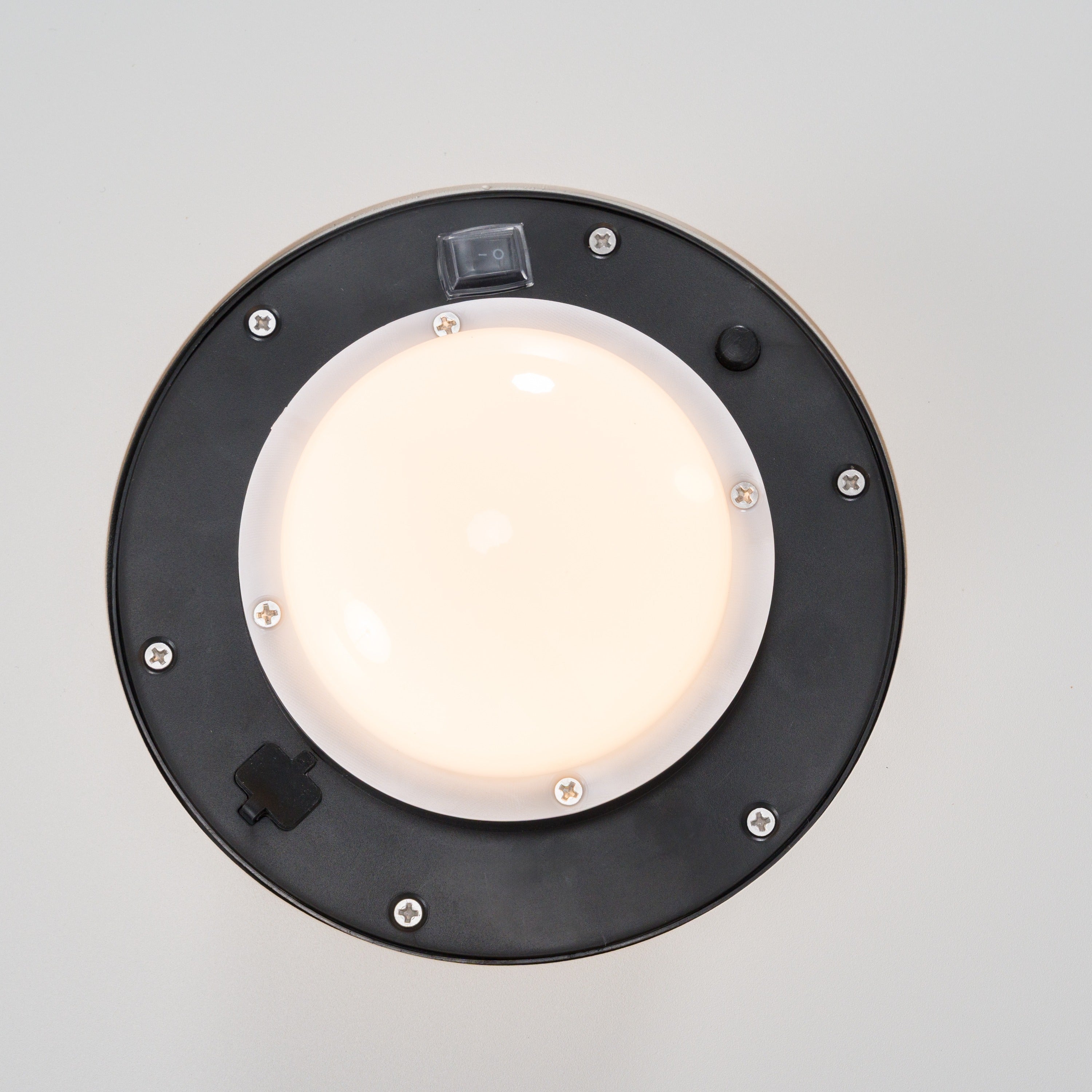 Renava Onza - Outdoor White Medium End Table w/ Solar Light