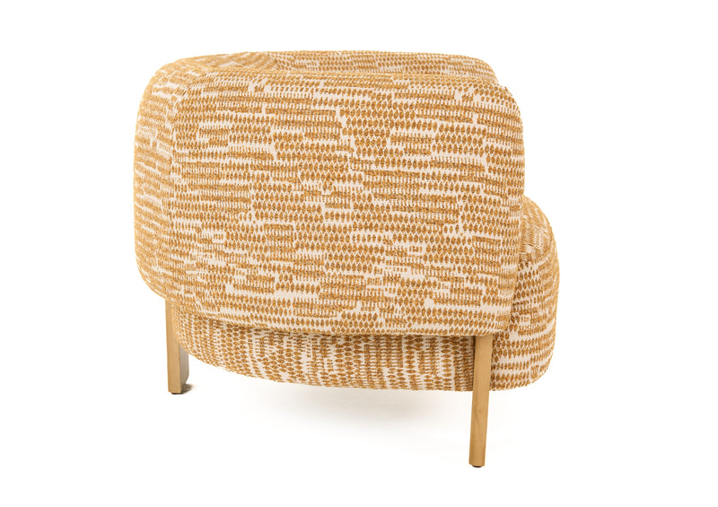 Divani Casa Optima - Mid-Century Modern Orange Fabric Accent Chair
