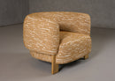 Divani Casa Optima - Mid-Century Modern Orange Fabric Accent Chair