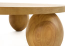 Modrest Optima - Modern Natural Rubberwood Round Coffee Table
