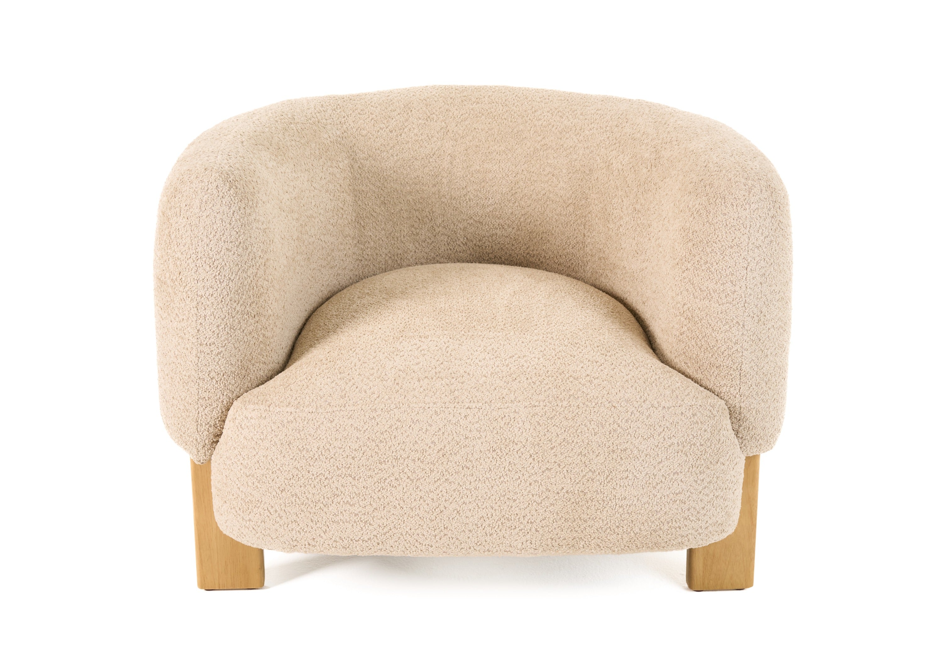 Divani Casa Optima - Mid-Century Modern Taupe Fabric Accent Chair