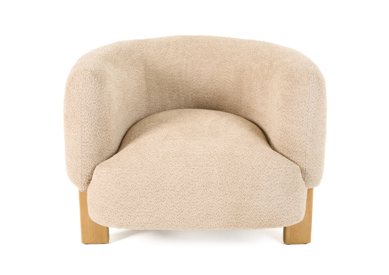 Divani Casa Optima - Mid-Century Modern Taupe Fabric Accent Chair