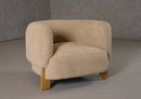 Divani Casa Optima - Mid-Century Modern Taupe Fabric Accent Chair