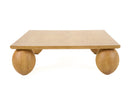 Modrest Optima - Modern Natural Rubberwood Square Coffee Table