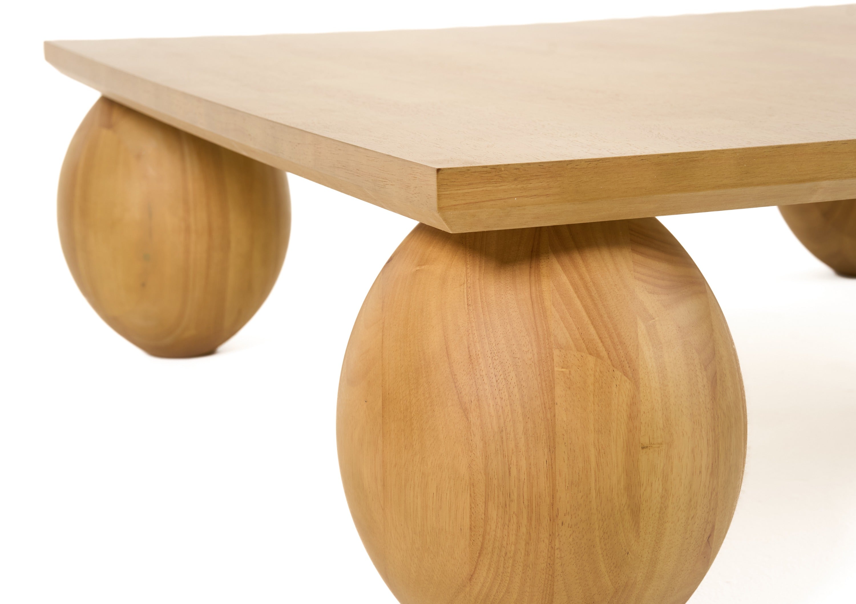 Modrest Optima - Modern Natural Rubberwood Square Coffee Table
