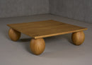Modrest Optima - Modern Natural Rubberwood Square Coffee Table