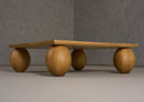 Modrest Optima - Modern Natural Rubberwood Square Coffee Table