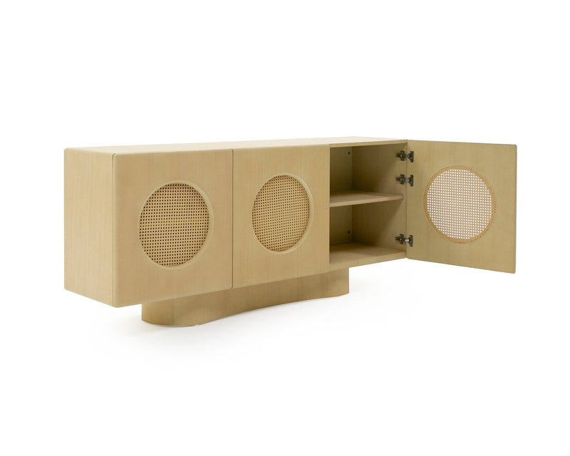 Nova Domus Osaka - Modern Natural Ash + Rattan Buffet