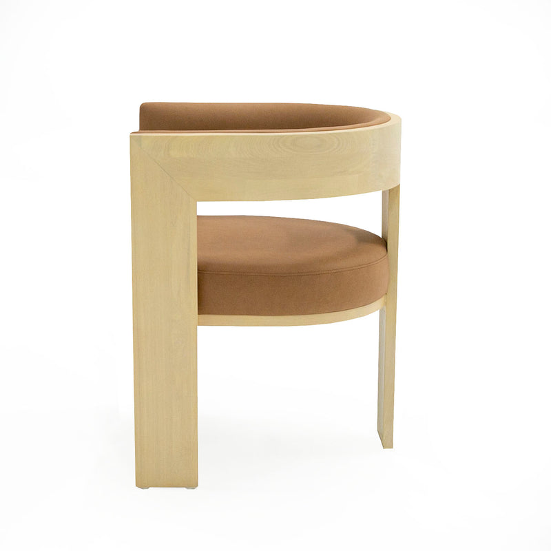 Nova Domus Osaka - Modern Natural Ash + Rust Fabric Dining Chair