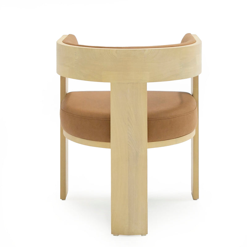 Nova Domus Osaka - Modern Natural Ash + Rust Fabric Dining Chair