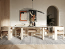 Nova Domus Osaka - Modern Faux Marble + Natural Ash Dining Table