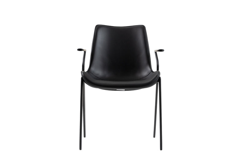 Modrest Osprey - Modern Black Vegan Leather Dining Chair (Set of 2)