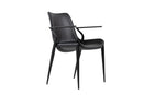 Modrest Osprey - Modern Black Vegan Leather Dining Chair (Set of 2)