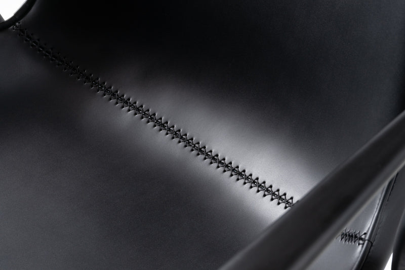 Modrest Osprey - Modern Black Vegan Leather Dining Chair (Set of 2)