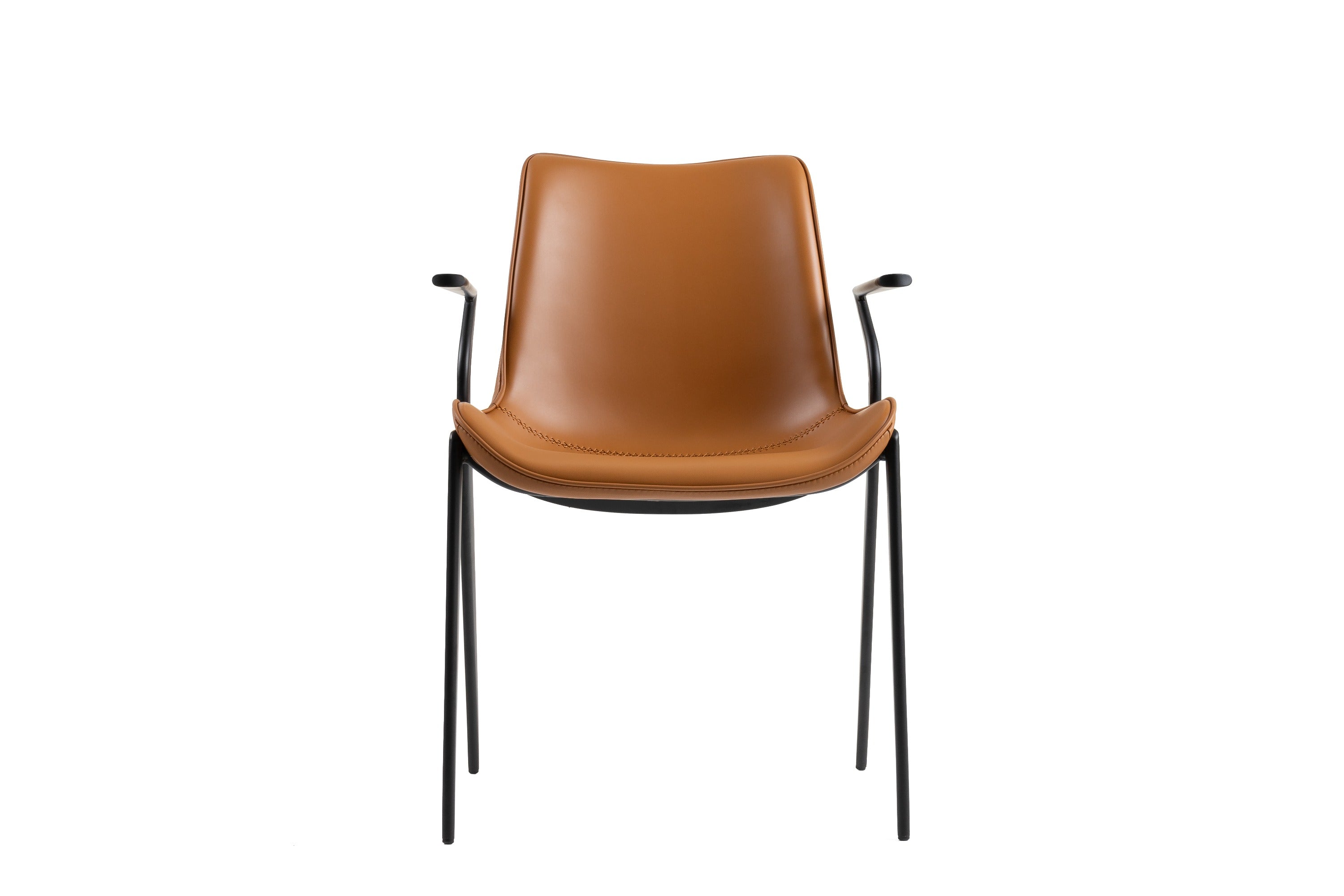 Modrest Osprey - Modern Camel Vegan Leather Dining Chair (Set of 2)