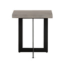 Modrest Sharon Modern Concrete & Black Metal End Table