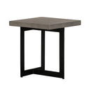 Modrest Sharon Modern Concrete & Black Metal End Table