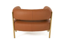 Modrest Ozona - Modern Rust Leather Accent Chair