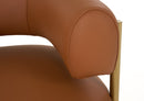 Modrest Ozona - Modern Rust Leather Accent Chair