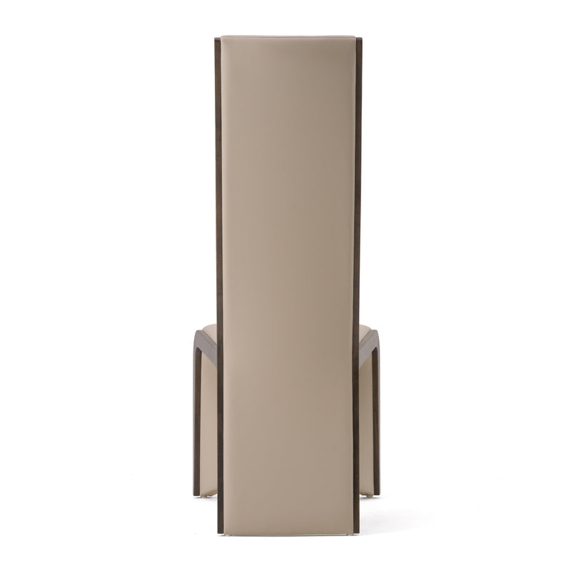 Modrest Pacer - Modern Beige & Grey Ash Dining Chair (Set of 2)