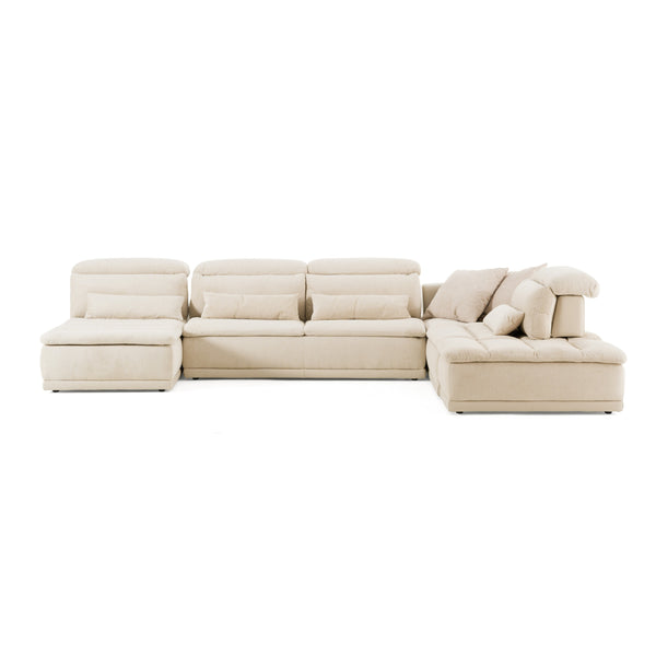 David Ferrari Panorama - Italian Modern Beige Fabric Modular Sectional Sofa