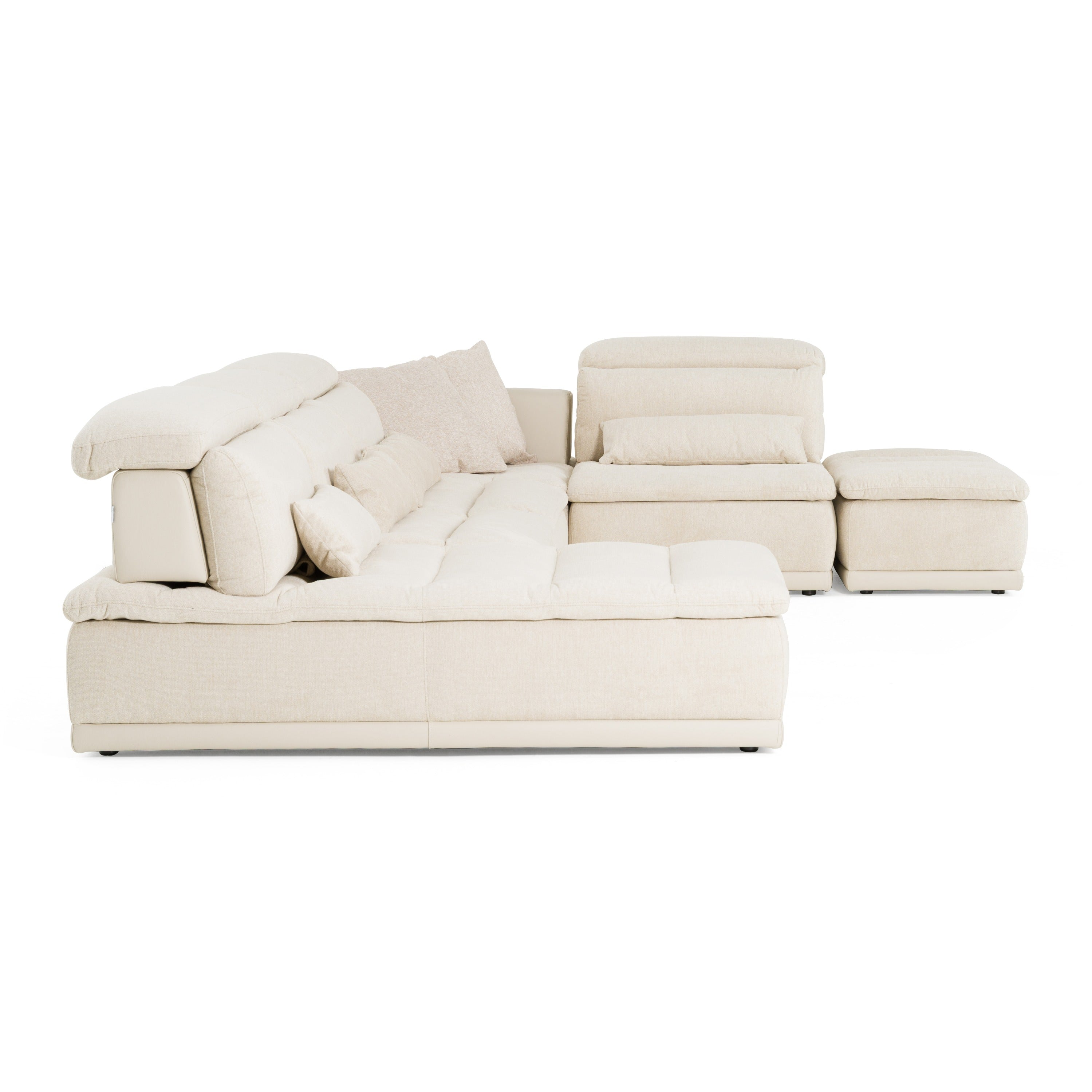 David Ferrari Panorama - Italian Modern Beige Fabric Modular Sectional Sofa